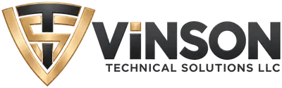 Vinson Technical Solutions LLC logo (gold and black)
